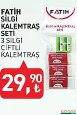 FATİH SİLGİ KALEMTRAŞ SETİ 3 SİLGİ ÇİFTLİ KALEMTRAŞ indirimli fiyat FATİH SİLGİ KALEMTRAŞ SETİ 3 SİLGİ ÇİFTLİ KALEMTRAŞ fiyat ve kampanya bilgisi